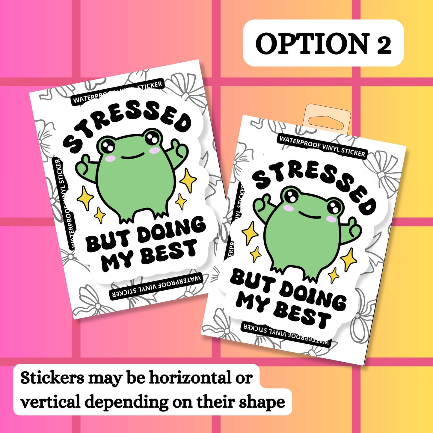 Frog Cute Relatable Mental Health Waterproof Sticker