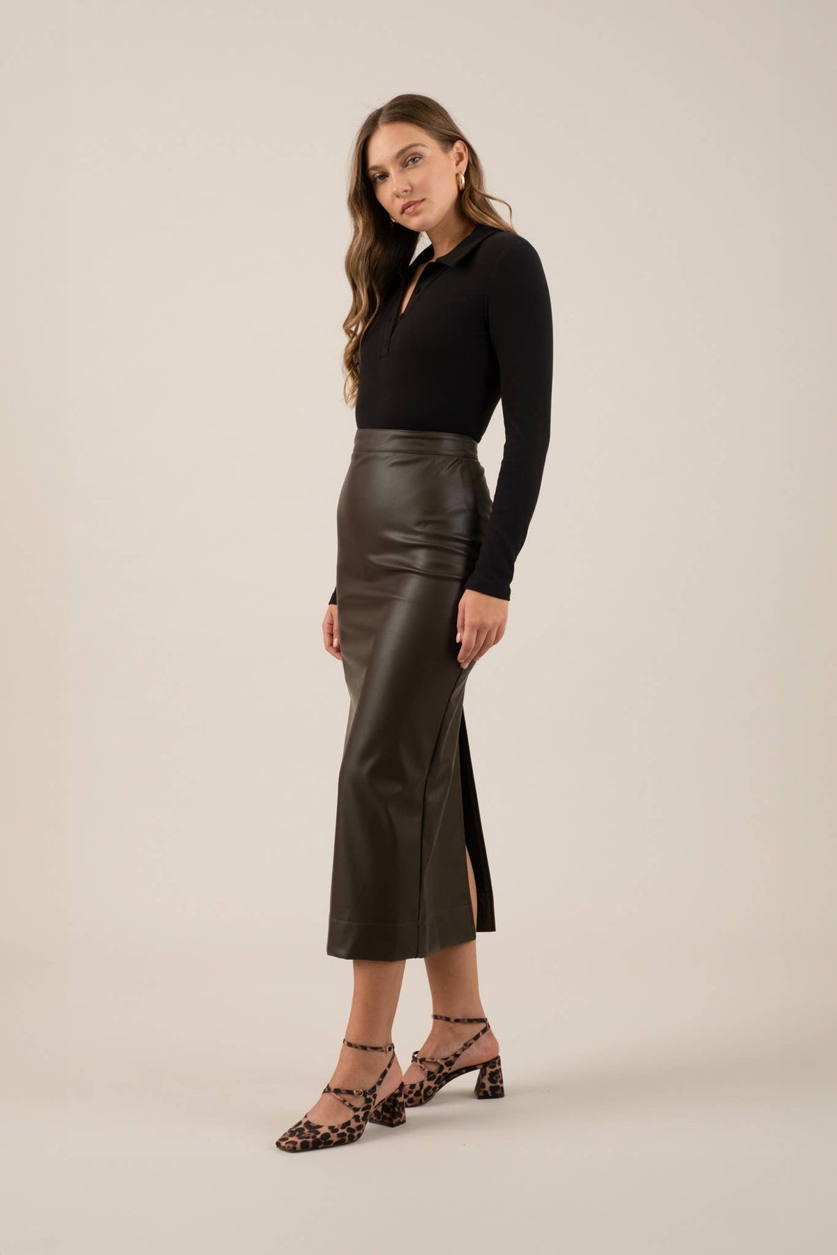 Collared Bodysuit Black