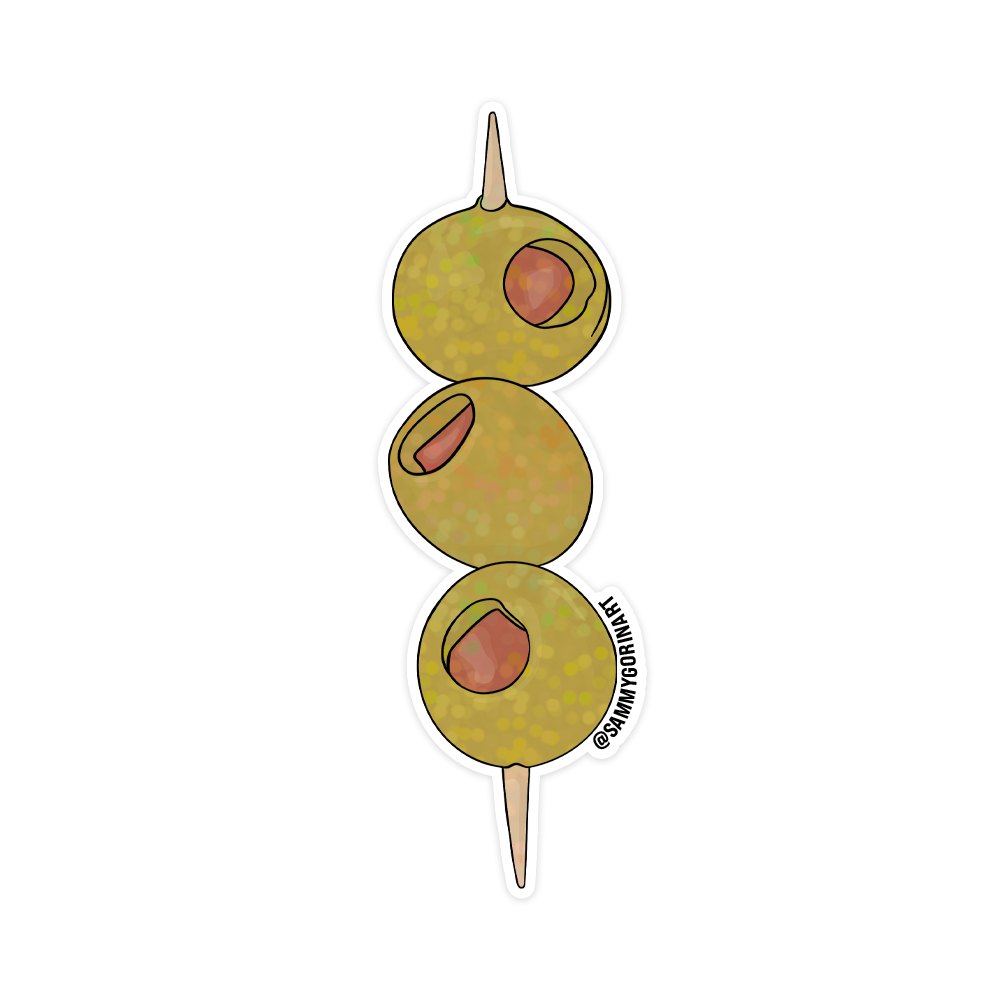 Glitter Olives Sticker