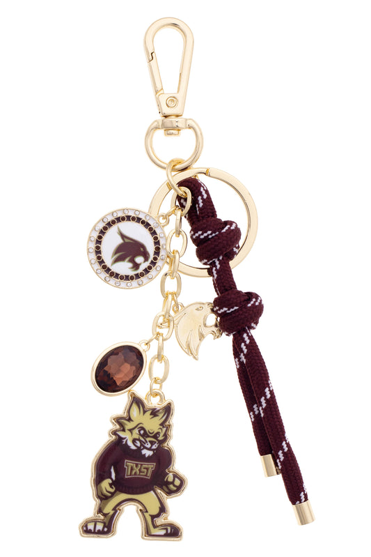 Texas State Bobcats Cluster Bag Charm