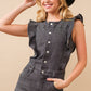 Ruffle Denim Jumpsuit