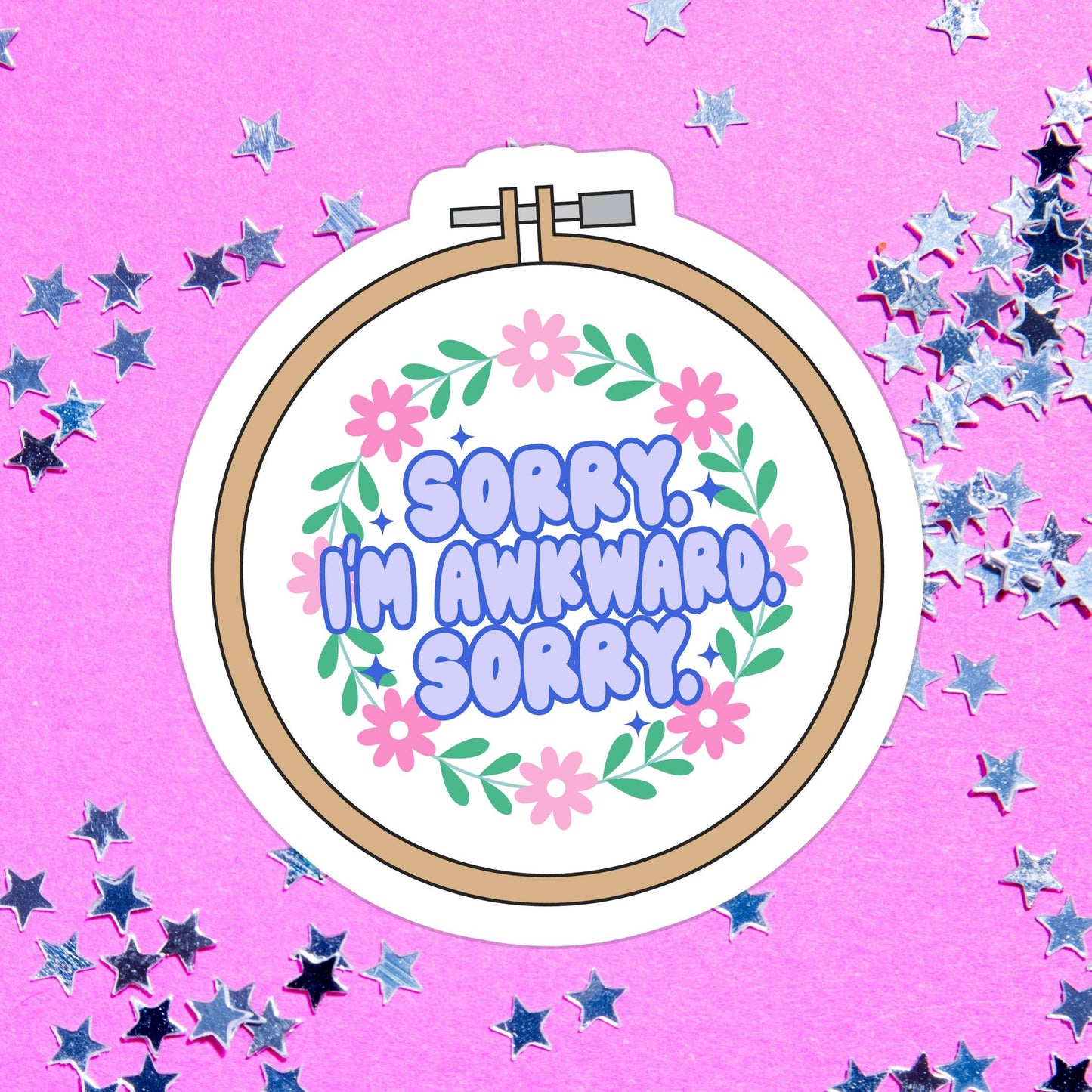 Awkward Mental Health Waterproof Vinyl Sticker: Matte / Done!