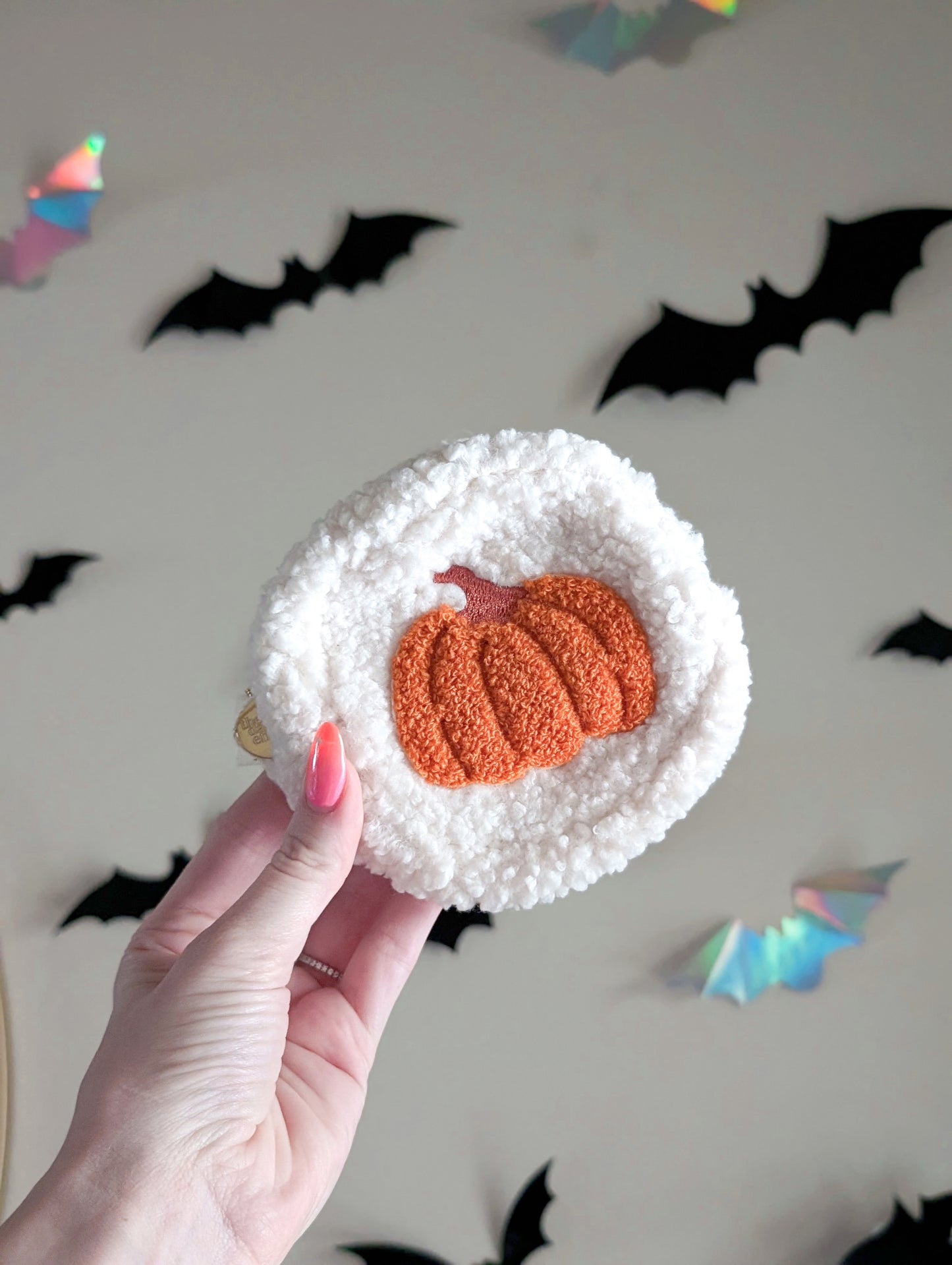 Pumpkin Circle Teddy Pouch
