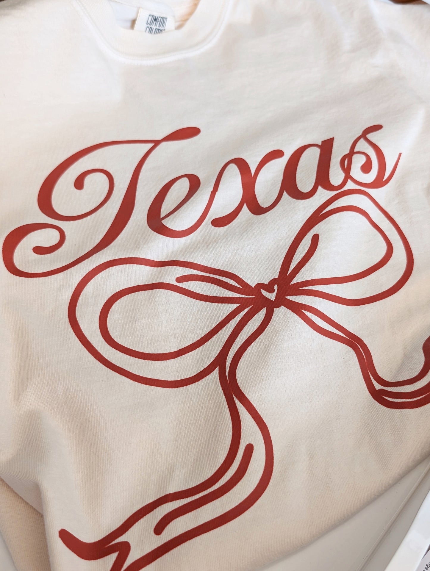 Texas Gameday Bow Tee - Ivory
