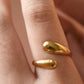 18K Gold Plated Waterproof Stainless Steel Ring - 7862: S0OX3T7862