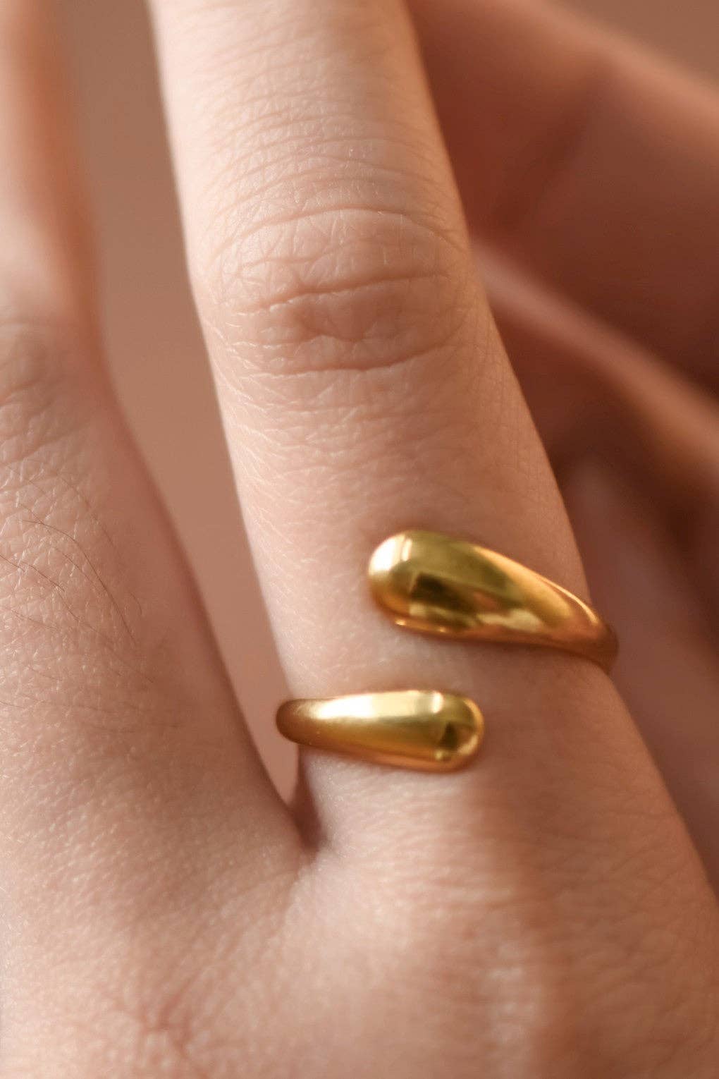 18K Gold Plated Waterproof Stainless Steel Ring - 7862: S0OX3T7862