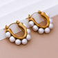 18K Gold Plated Waterproof Stainless Steel Hoop Earrings - 7019: S0OX3T7019