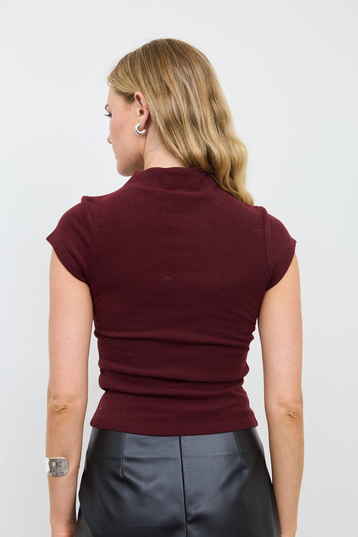 Mock Neck Knit Top