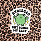 Frog Cute Relatable Mental Health Waterproof Sticker