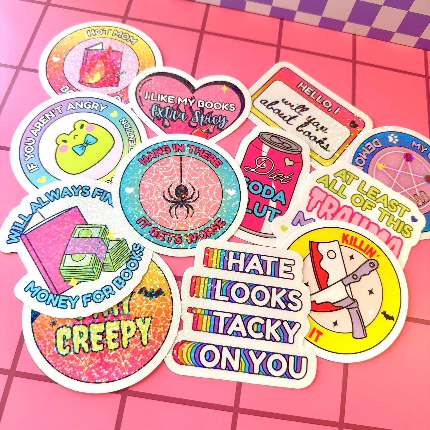 Anxiety Cat Mental Health Waterproof Vinyl Sticker: Matte / Done!