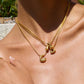 18K Gold Plated Waterproof Stainless Steel Initial Necklace - 0147: L