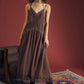 Lace Trim Midi Dress