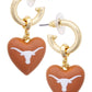 Texas Longhorns Heart Drop Earrings
