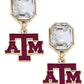 Texas A&M Aggies Rhinestone Enamel Logo Earrings