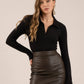 Collared Bodysuit Black