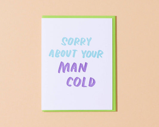 Man Cold Letterpress Card