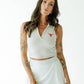 Texas Logo Patch Polo Crop Tank