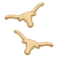 Texas Longhorns Gold Stud Earrings