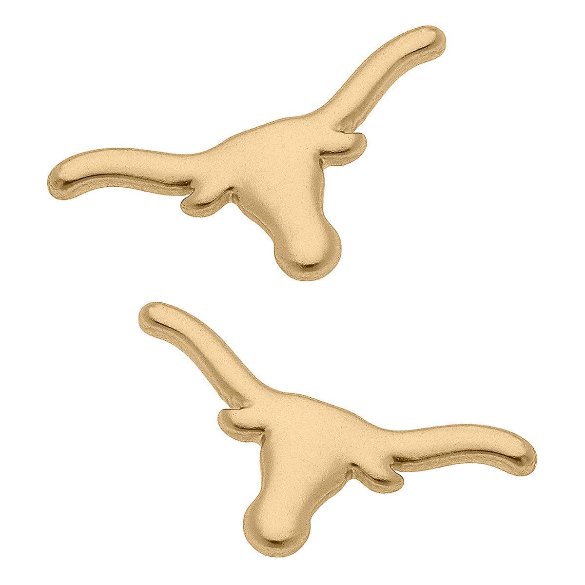 Texas Longhorns Gold Stud Earrings