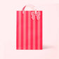Bow and Stripes Gift Bag | Holiday: S