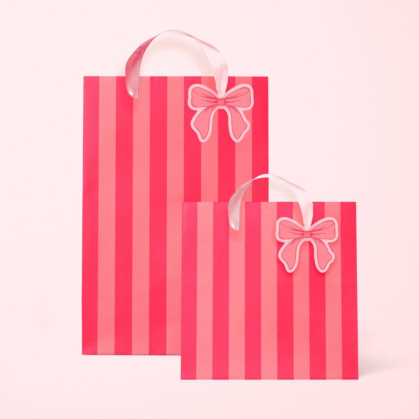 Bow and Stripes Gift Bag | Holiday: S