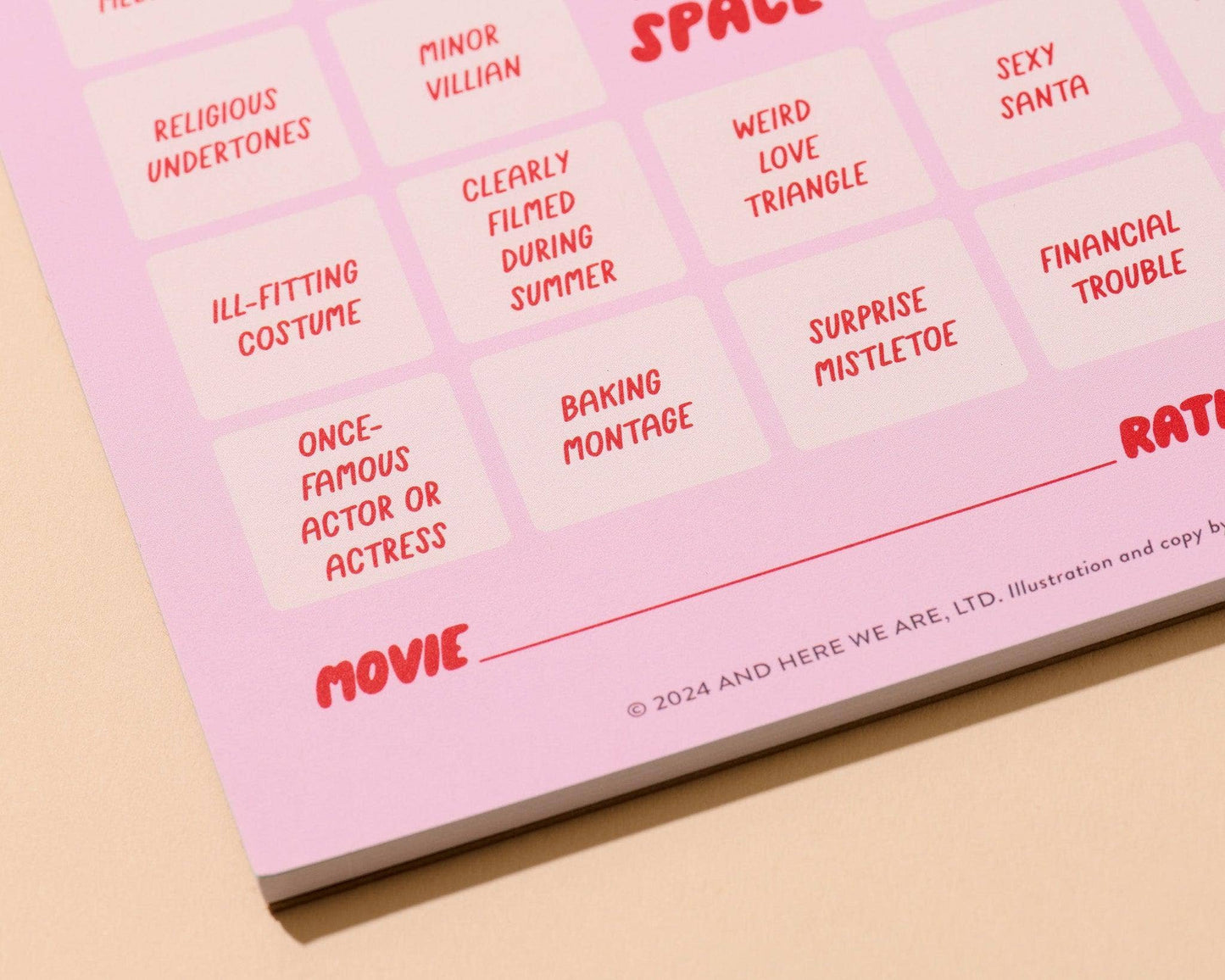 Cheesy Holiday Movie Bingo (Updated Format) by Your Gal Kiwi—Cheesy Holiday Xmas