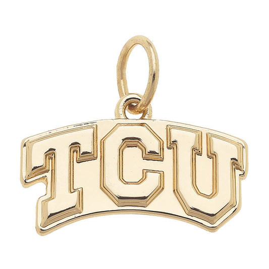 TCU Horned Frogs Shiny Gold Logo Charm