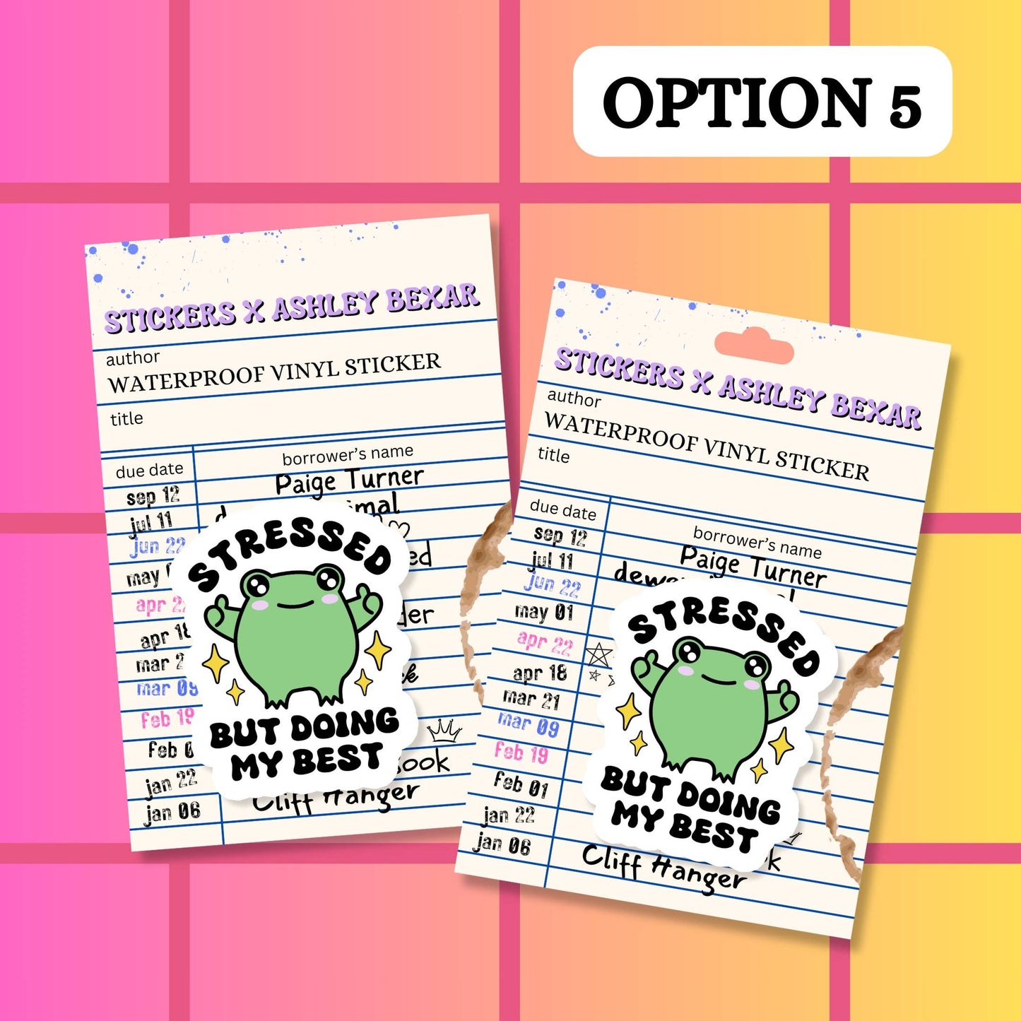 Frog Cute Relatable Mental Health Waterproof Sticker