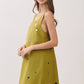 CD07446-Mirror Embellished A-Line Mini Dress: OLIVE / S