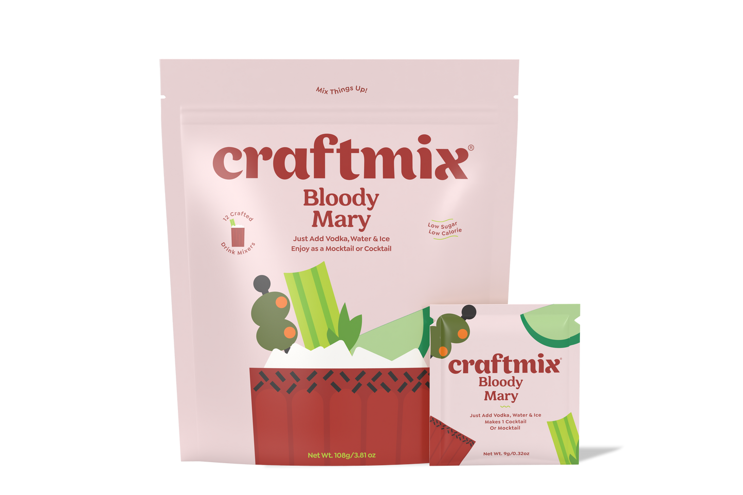 Bloody Mary Cocktail / Mocktail Mixer 12 Servings Multipack