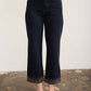 Leopard Cuff Wide Leg Denim Jeans