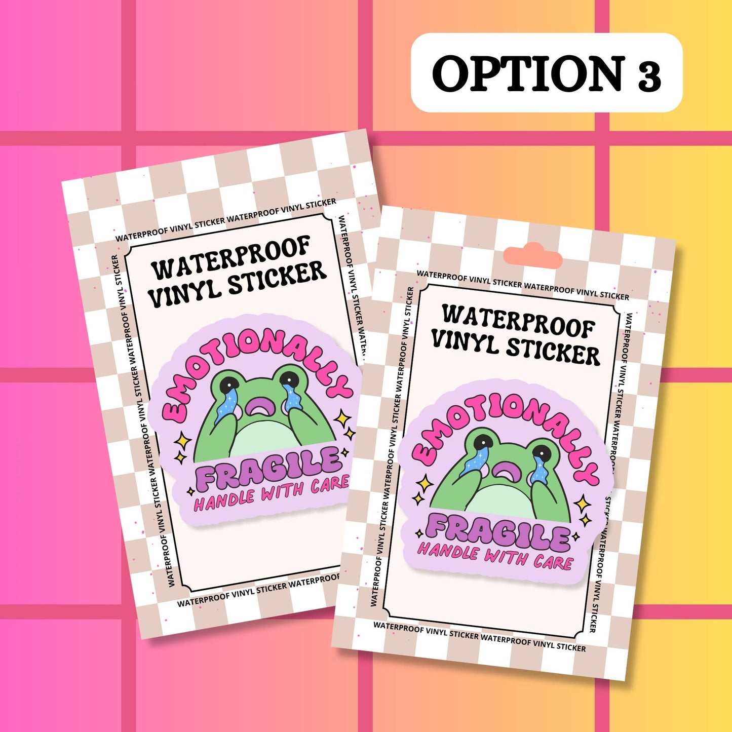 Funny Frog Mental Health Waterproof Vinyl Sticker: Matte / Done!