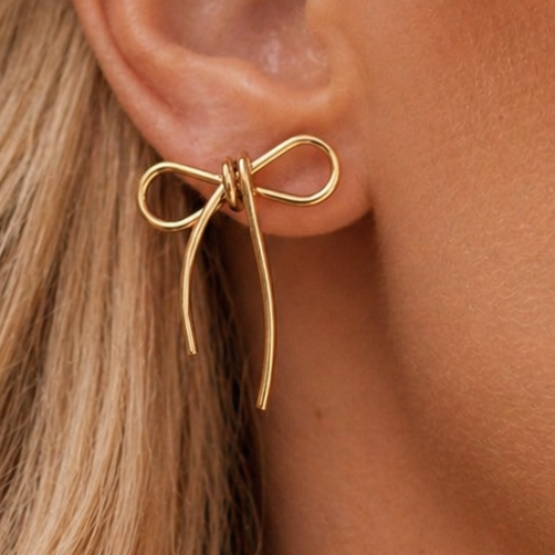 18K Gold Plated Waterproof Stainless Steel Stud Earrings - 7771: S0OX3T7771