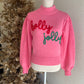 Holly Jolly Pink Embroidery Sweater