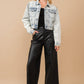 Acid Washed Embellished Denim Jacket