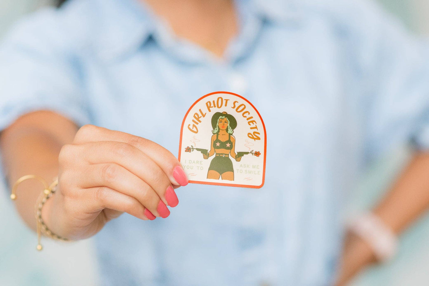 Girl Riot Society Die Cut Sticker - Dale: Light