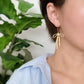 Gold Bow Drop Earrings
