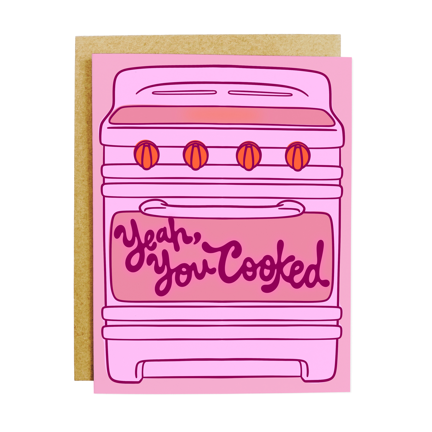 Yeah, You Cooked Retro Stove Card