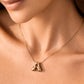 18K Gold Plated Waterproof Stainless Steel Initial Necklace - 0147: L