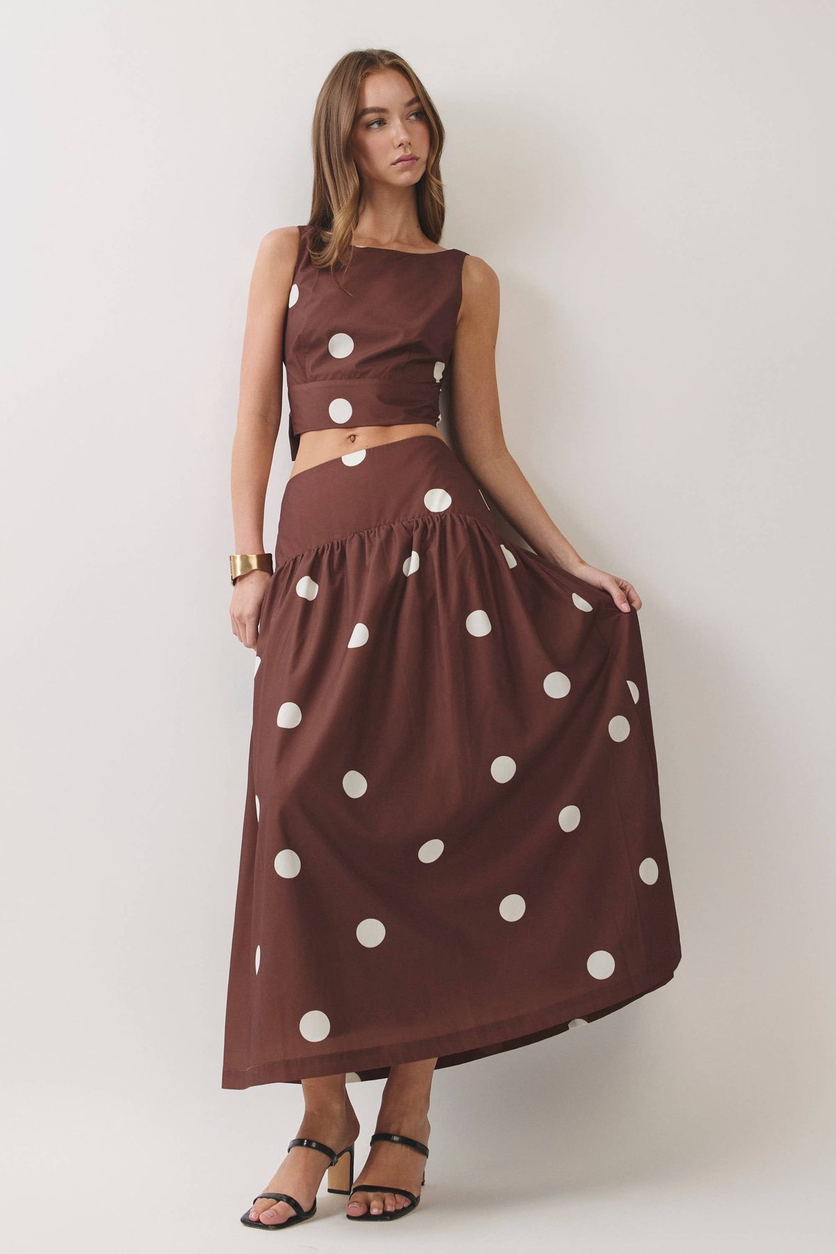 Polka Dot Maxi Skirt