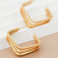 18K Gold Plated Waterproof Stainless Steel Hoop Earrings - 7101: S0OX3T7101