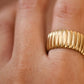 18K Gold Plated Waterproof Stainless Steel Ring - 7884: S0OX3T7884