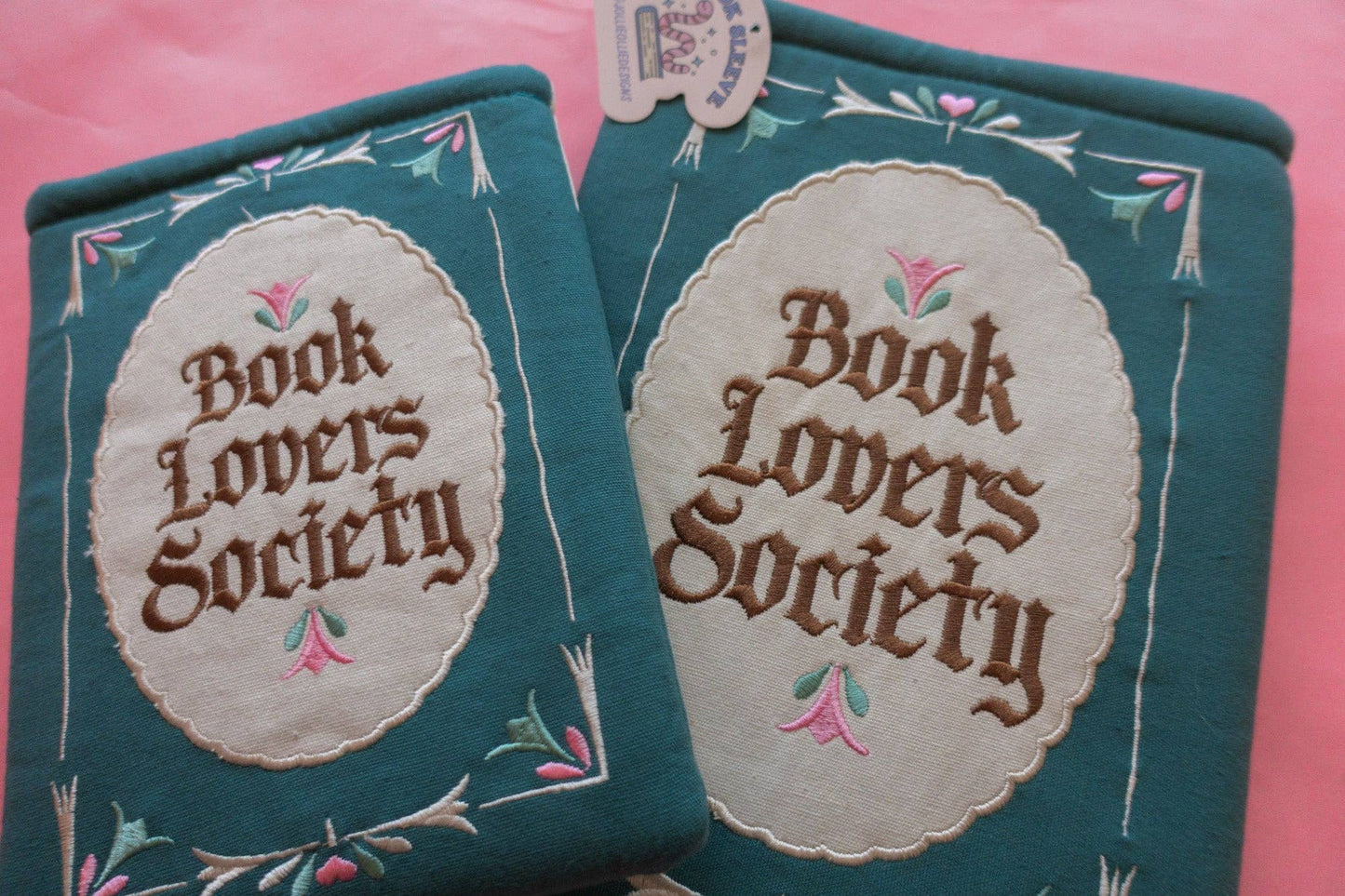 Book Society Embroidered Book/Kindle Sleeve: Book Sleeve