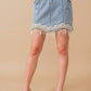 Embellished Denim Mini Skirt