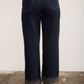 Leopard Cuff Wide Leg Denim Jeans