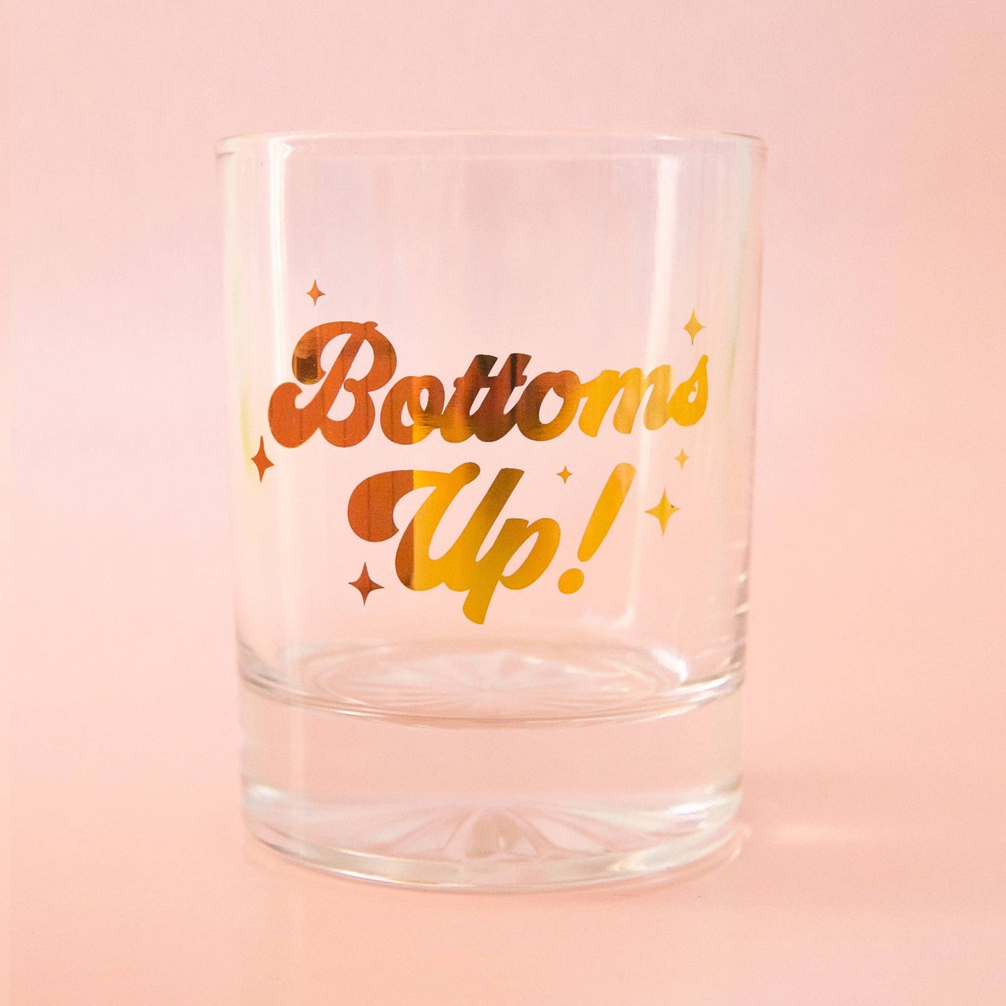 Bottoms Up! Rocks Glass