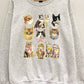 Kitties Oversized Graphic Sweatshirt