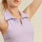 Lavender Collared Crop Athletic Tank