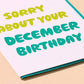 December Birthday Letterpress Card