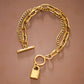 18K Gold Plated Waterproof Stainless Steel Chain Bracelet - 7560: S0OX3T7560